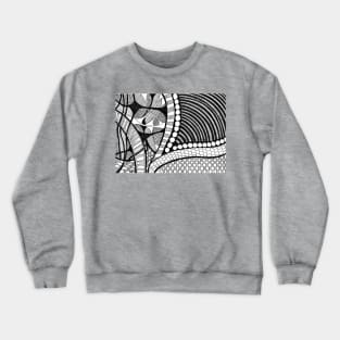 Abstract black and white Coloring page inspired by zentangle 3 Crewneck Sweatshirt